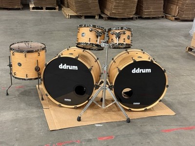 ddrum M.A.X. 24  Dbl Bass Drum Set Satin Natural, Carmine Appice Style W/ Extras