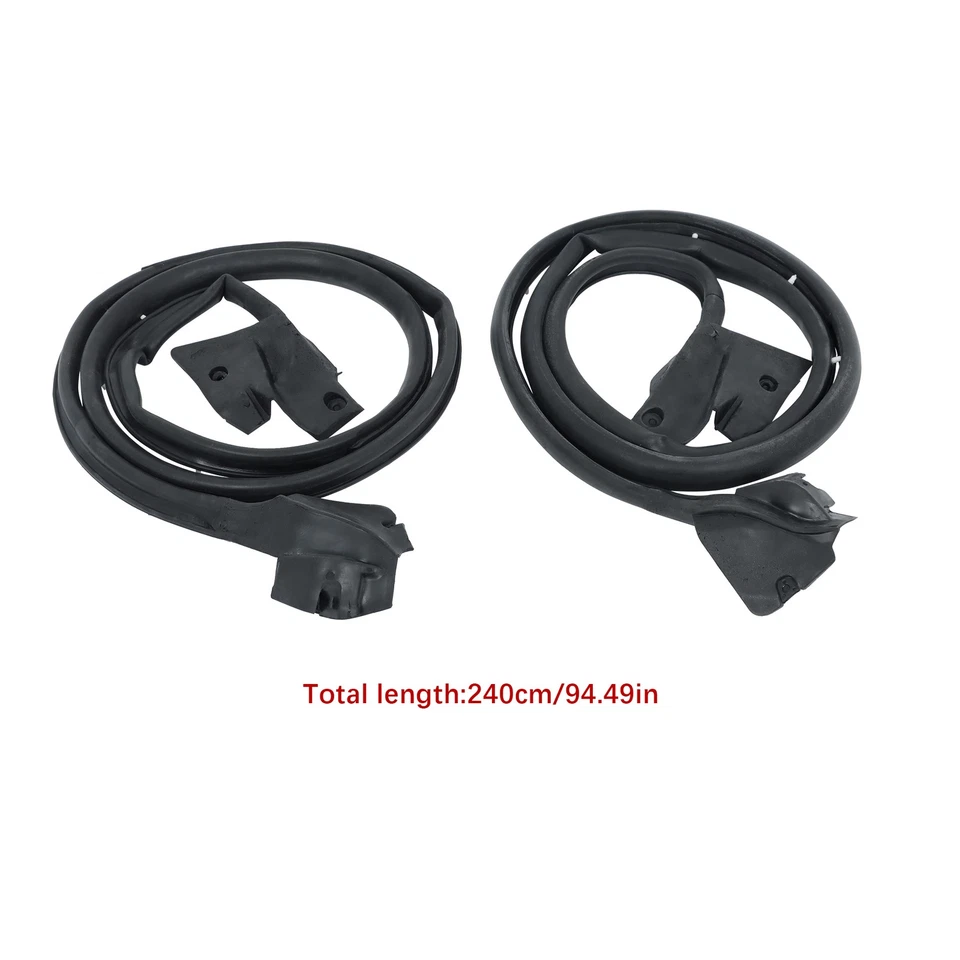 2Pcs Door Sealant Strip Rubber For Chevy Monte Carlo Pontiac 1978-88 Grand Prix - Image 2 of 4