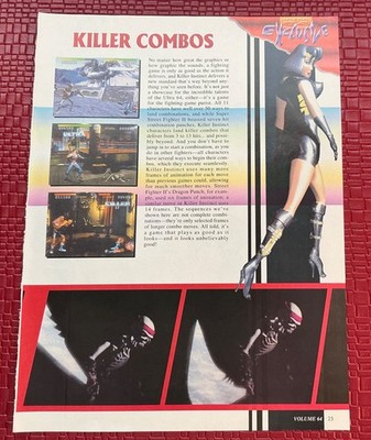Killer Instinct Combos Nintendo Print Ad Poster Art 8 x 10.5 