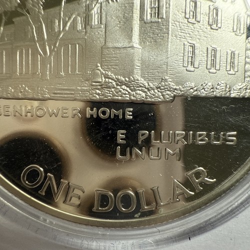 1990-P Proof Eisenhower Centennial Commemorative Silver Dollar #069 - Picture 7 of 7