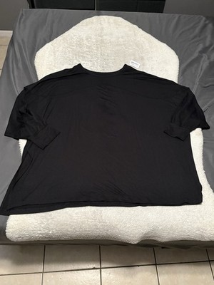 New Old Navy Active Ultra lite Go Dry Black Top Plus Size 4X Shirt Solid