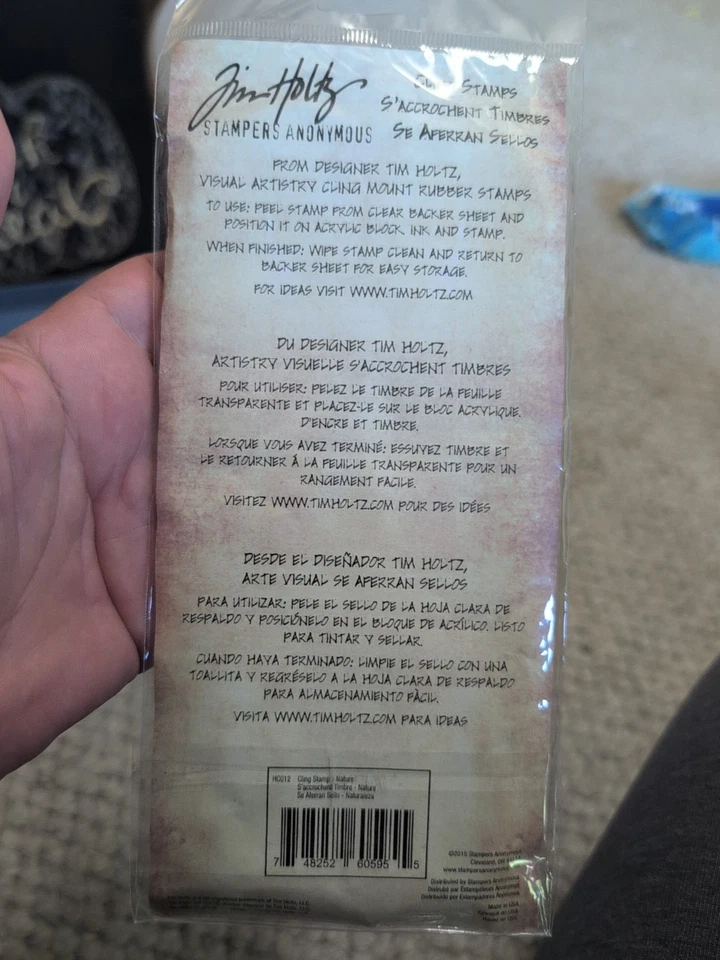 Carimbos anônimos Tim Holtz natureza pássaros ninho coroa de flores  - Imagem 2 de 2