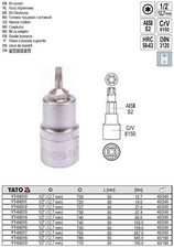 Yato Biteinsatz T-Profil TORX 1/2" T20-T70 L55mm Freie Auswahl
