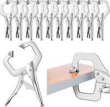 10 Pcs Locking C Clamps, Adjustable with Swivel Pad, 10 Pcs, 6 Inch