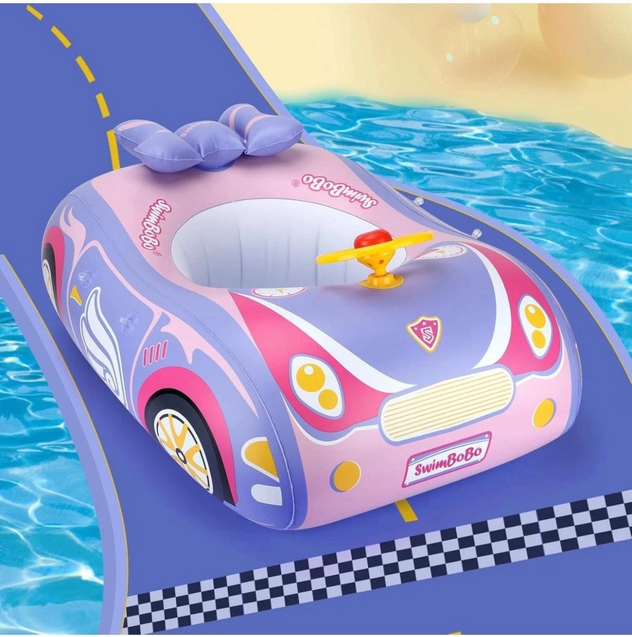 Baby Toddler Float Swim Ring Seat Inflatable Support Trainer Pool Aid 0-1 Yrs
