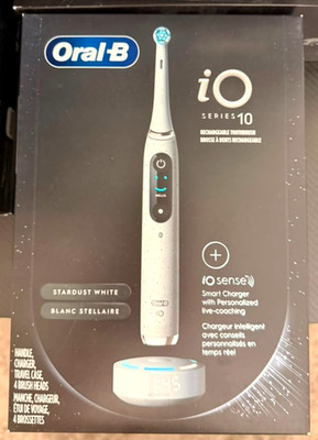 Oral-B iO Series 10 Rechargeable Electric Toothbrush - Stardust White New io10