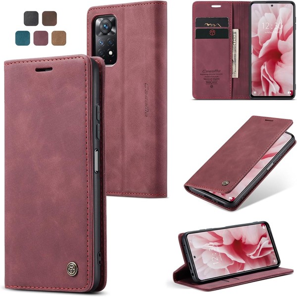 HandyhüLle Xiaomi Redmi Note 11 Pro/12 Pro 4G Leder Vintage KlapphüLle StäNder-image