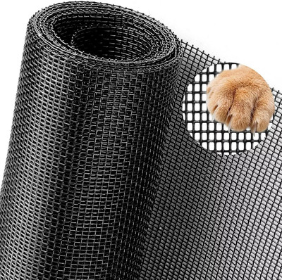 Pet Proof Window Screen Replacement 48''x100'' Adjustable Thicken Charcoal...