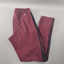 Adidas Aeroready Ankle Zip Red Black Striped Track Pants Womens Size Small