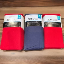 Three Mainstay 200 Thread count flat sheets twin Total Of Three Sheets