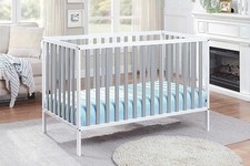 Deux Remi Island 3-in-1 Convertible Baby Crib Do Re Me White Gray