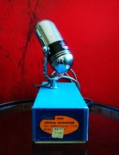 Vintage 1960's Calrad 500C crystal pill microphone Hi Z w box cable Argonne