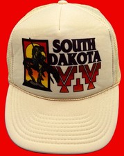 Vintage Trucker Snapback Hat South Dakota Vibrant 80s Colors