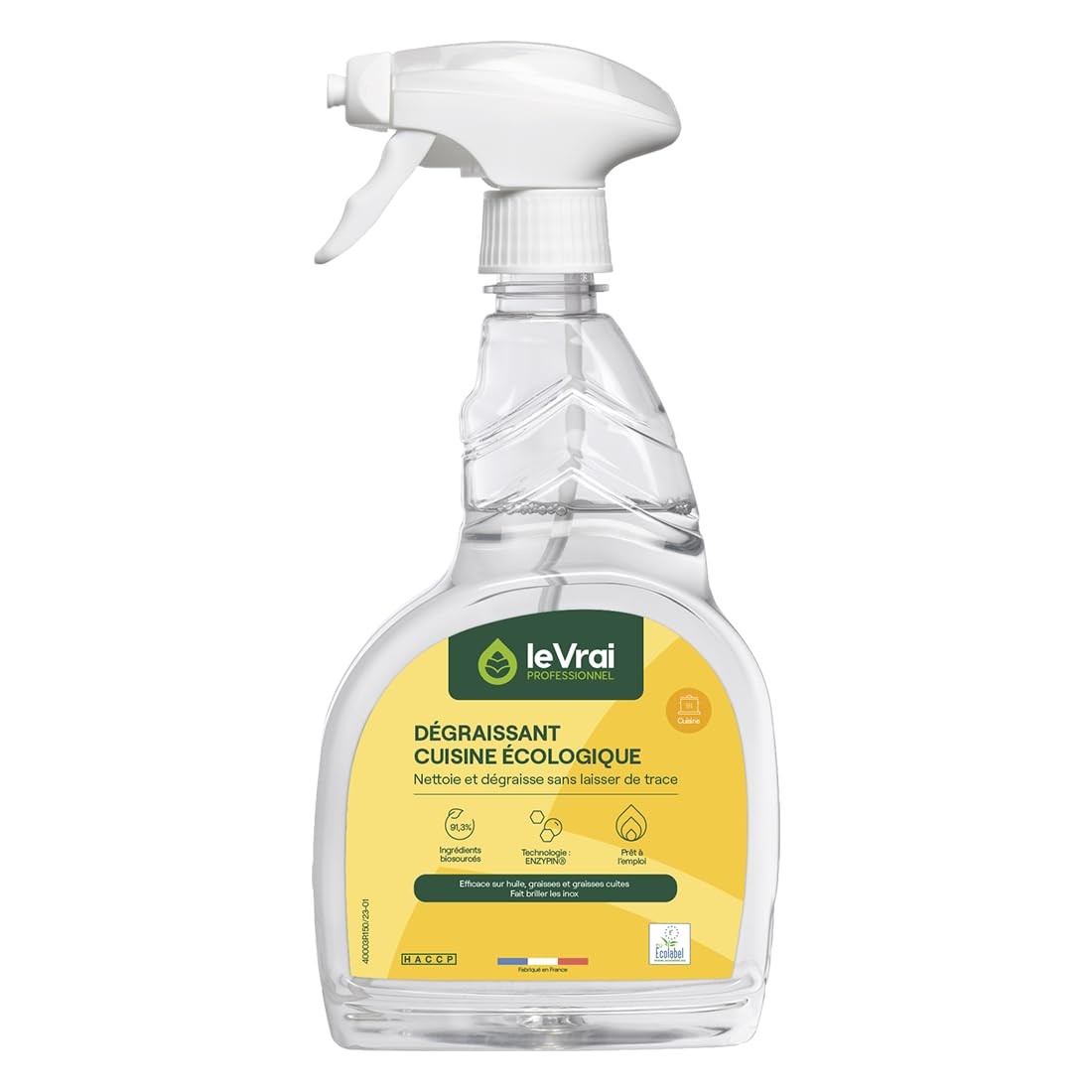 ENZYPIN Dégraissant Alimentaire Spray Nettoyant Tout Type de Surface Cuisine