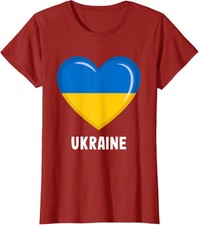 Love Ukraine Flag Ukrainian Cute Present Gift Nice Ladies' Crewneck T-Shirt