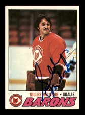 Gilles Meloche Autographed Signed 1977-78 Topps Card #109 Cleveland Barons
