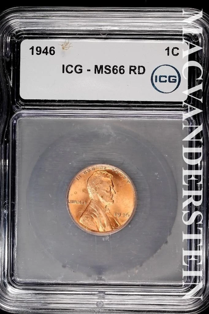MS 66 Graded 1946 Year Lincoln Wheat US Small Cents (1909-1958