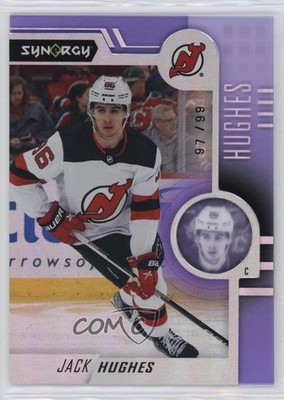 2022-23 Upper Deck Synergy Purple 97/99 Jack Hughes #13 1fh4
