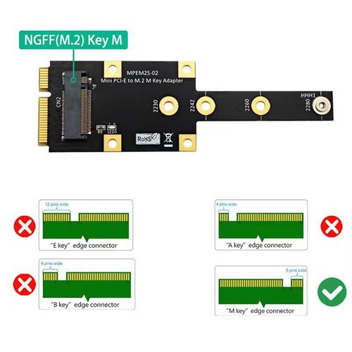 NVME SSD to PCI-E Adapter Card M.2 NGFF NVME KEY M to PCIE Multifunction9882 - Afbeelding 4 van 8