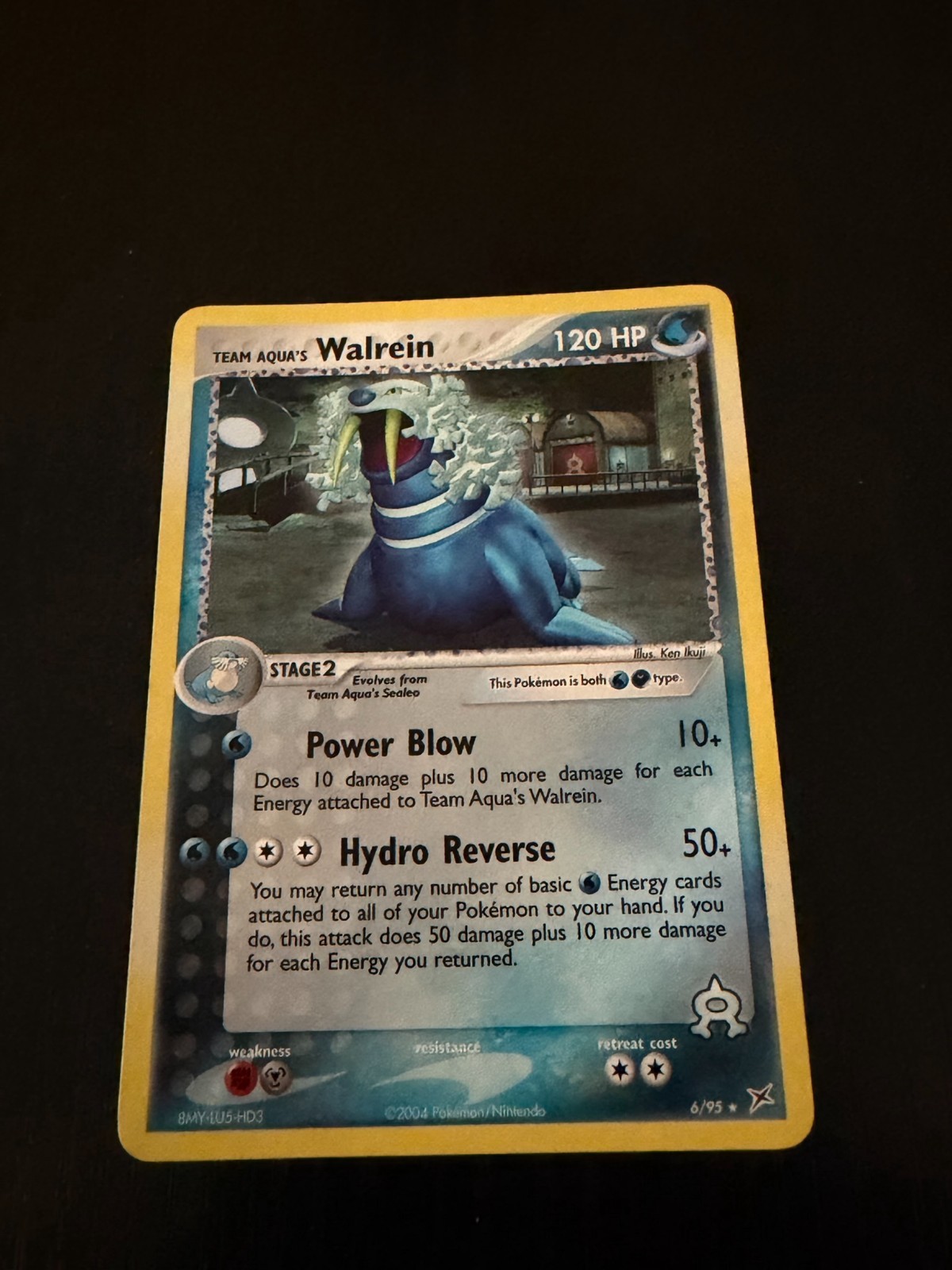 Team Aqua's Walrein 6/95 Holo-Rare Team Magma vs Team Aqua NM