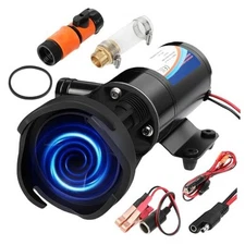 12V RV Macerator Pump, 12 GPM Portable Sewage Grinder with 10FT Lift 3.2FT 