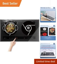 Silicone Induction Cooktop Mat Set - 7.9 Inch Non-Stick Protectors for Kitchen