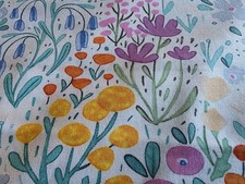 PINK BLUE YELLOW FLORAL KEEPSAKE CALICO COTTON FABRIC 36X44 1 YARD
