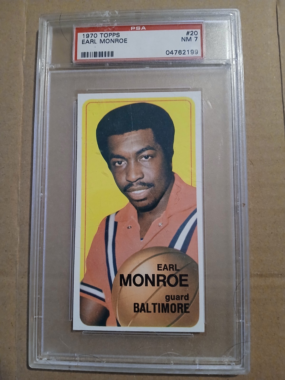 EARL MONROE 1970 TOPPS #20 ~~GRADED PSA NM 7!!!!