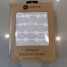 4moms Breeze Waterproof Bassinet Sheet - Gray Beads