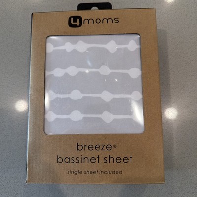 4moms Breeze Waterproof Bassinet Sheet - Gray Beads