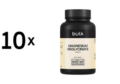 10 x Bulk Magnesium Bisglycinate (60 Tabs) (50,53 EUR/kg)