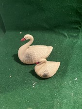 Vintage USA CELLULOID SWANS 2.5" Tall 1.5 Figurines
