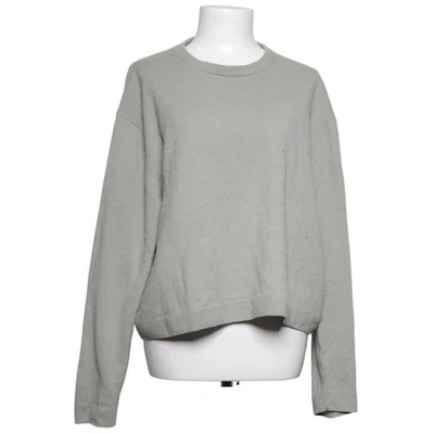 H&M, pull en tricot, taille : S, gris/vert, cachemire, unicolore, tricot fin ... - Photo 1/4