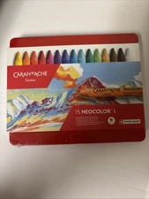 NEW & Sealed - Caran d'Ache Neocolor I, 15 Water-Resistant Wax Pastels