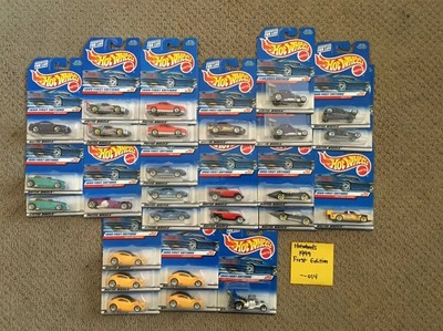 Hot Wheels 1999 First Editions with Doubles Lot Of 27 Cars