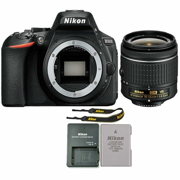 Nikon D5600 24.2 MP DSLR Camera with 1855mm Lens and 64GB Accessory