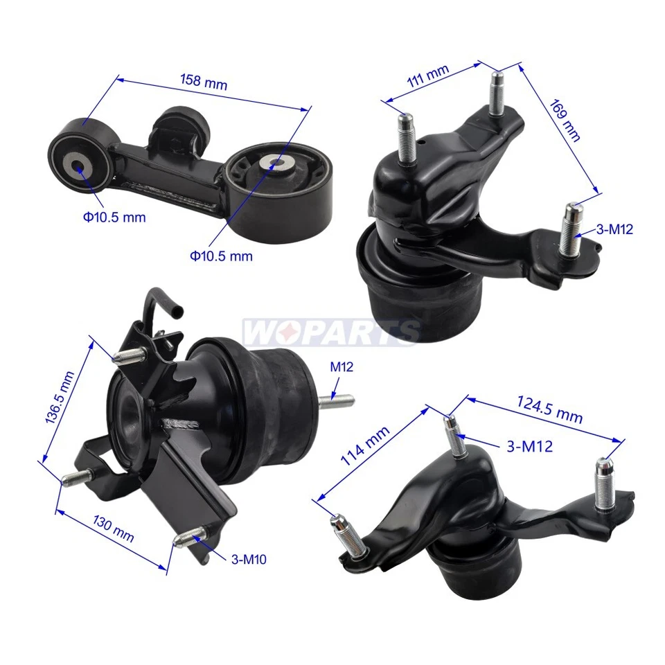 Juego de montaje de motor y amplificador de transmisión de 4 piezas apto para Toyota Avalon 2013-2018 3,5 L automático Foto 2 de 4