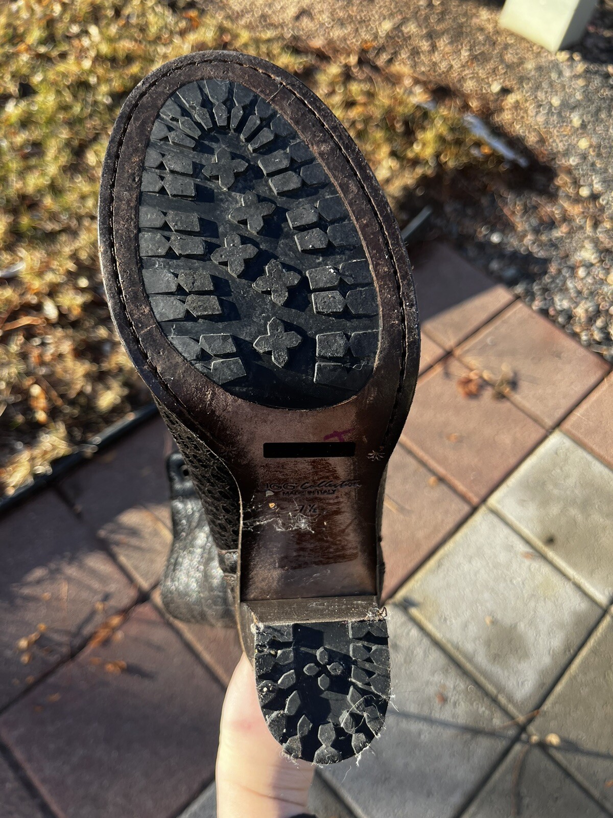 Rare Ugg Collection Brown Leather Shearling Boots 4” … Gem