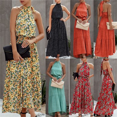 backless summer maxi dress