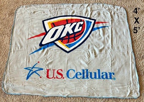NEW Oklahoma City OKC Thunder NBA Polyester Carry Along Throw Blanket 4’ X 5’