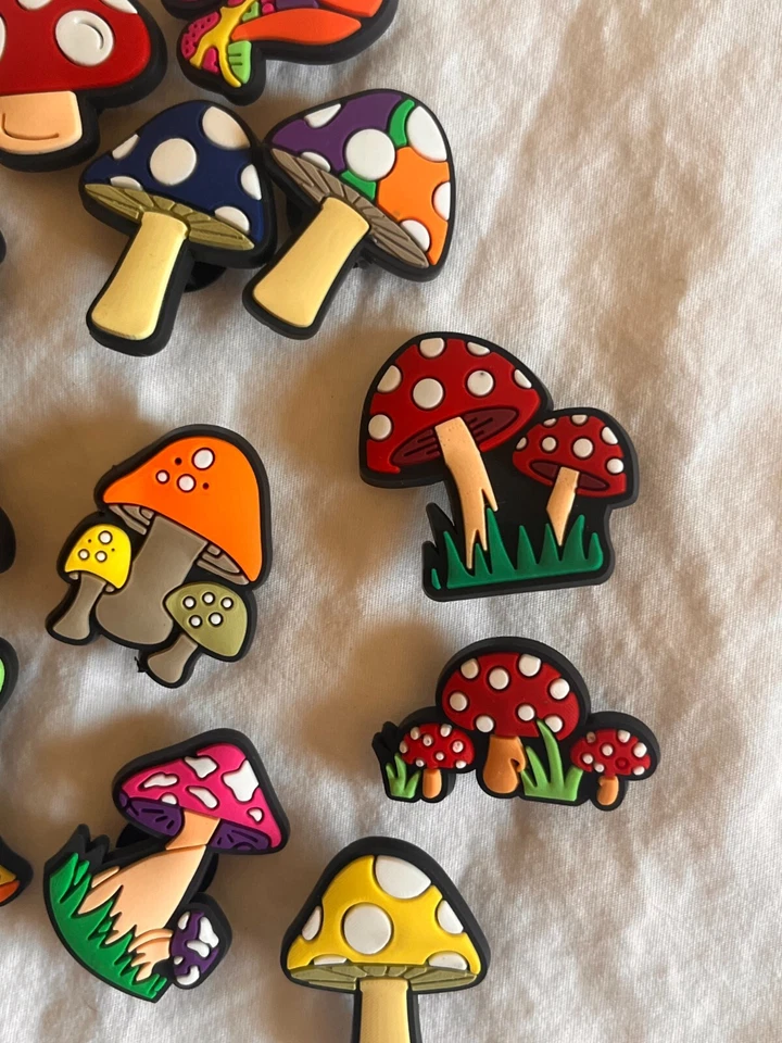 15 шт. Trippy Психоделические Грибные Подвески для Крокодила/Jibbitz - Изображение 2 из 4