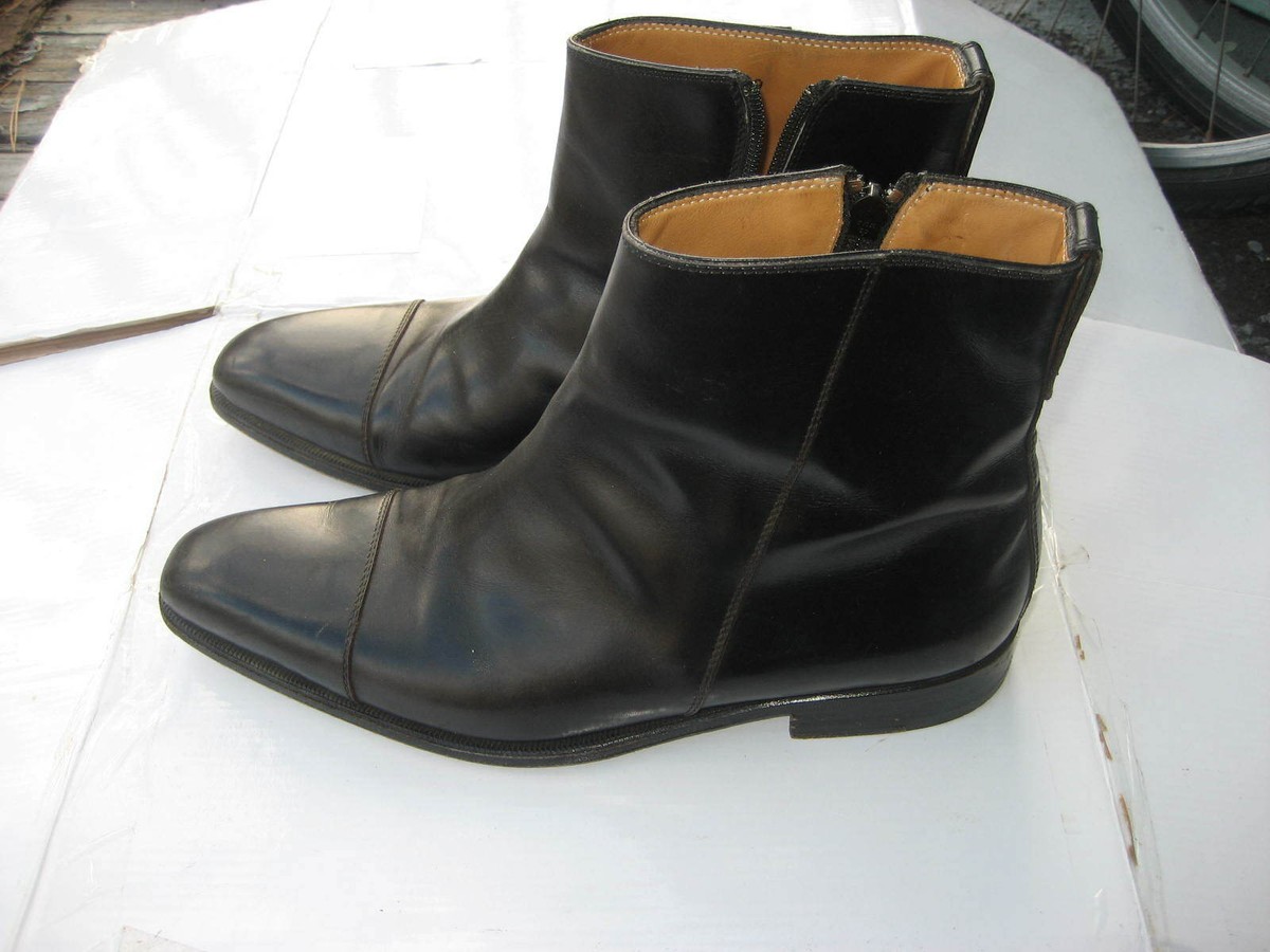 Sutor Mantellassi Mens Boots, Black Leather, Zip Closure  display picture 3