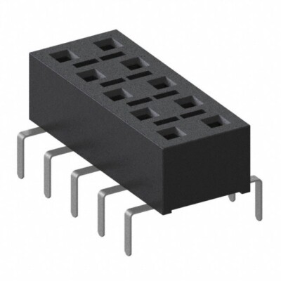 HLE-105-02-L-DV-PE-BE, 10-positions-Verbinder für den unteren Zugang, 0,100 Zoll (2,54 mm