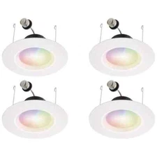 Juno Contractor RB 6 in. Smart Tunable CCT & Color Changing Integrated LED(4-PK)
