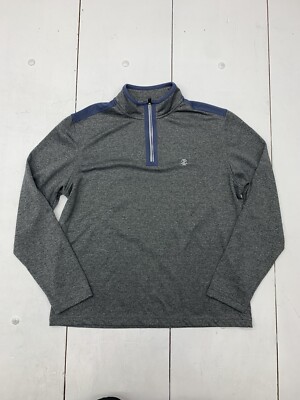 Izod Golf Mens Grey 1/4 Zip Pullover Sweater Size Medium