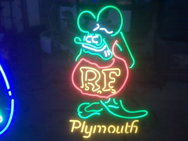 New Rat Fink RF Plymouth Beer Bar Neon Light Sign 24