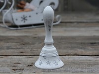 Chic Antique Glocke Mit Sternen Weihnachtsglocke Weiß Metall Weihnachtsdeko Neu!