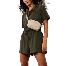 Athleta Petite Avenue Romper in Aspen Olive, Size SP