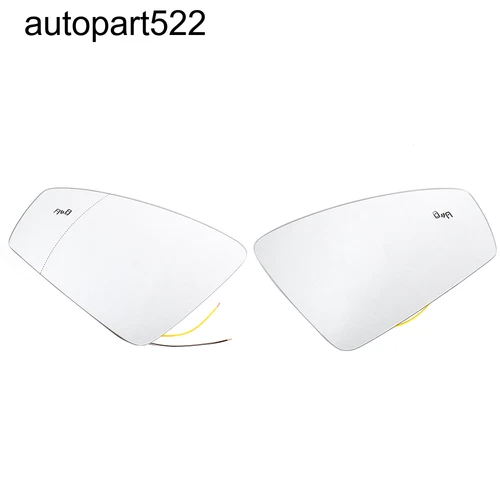 Pair Mirror Glass for VW Tiguan 2018-2023 Left/Right Side Blind Spot Heated