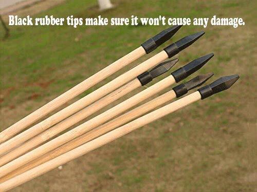 Bamboo&Wood Bow Arrow Quiver Kids Archery Shooting Game Garden Hunting Game Toy - Picture 15 of 22